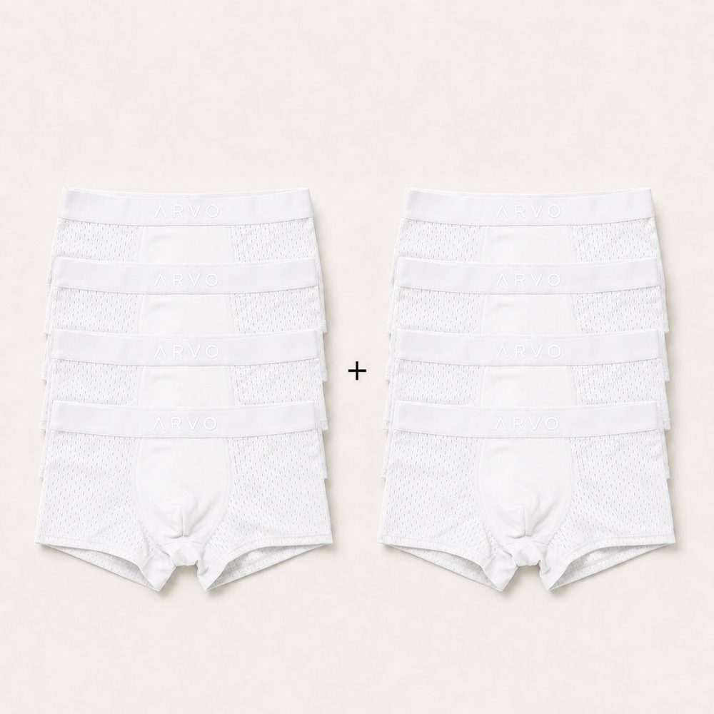 ARVO Everyday Trunks - 5 Pack White + 5 FREE