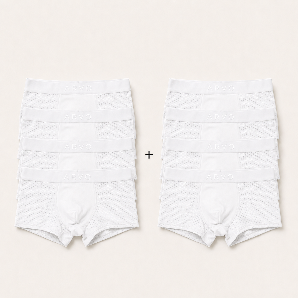 ARVO Everyday Trunks - 5 Pack White + 5 FREE