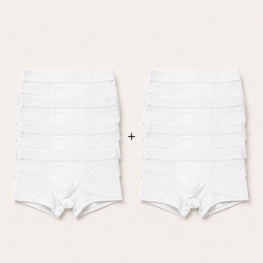 ARVO Everyday Trunks - 5 Pack White + 5 FREE