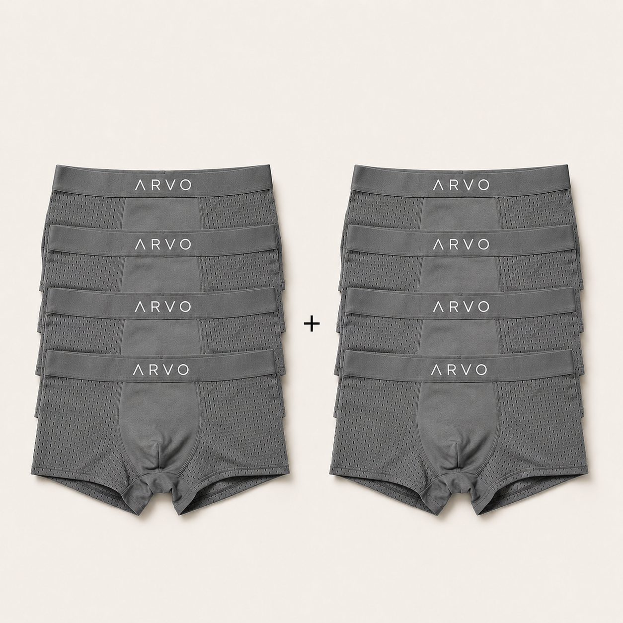 ARVO Everyday Trunks - 5 Pack Grey + 5 FREE
