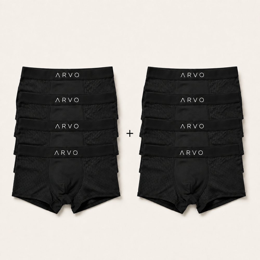 ARVO Everyday Trunks - 5 Pack Black + 5 FREE