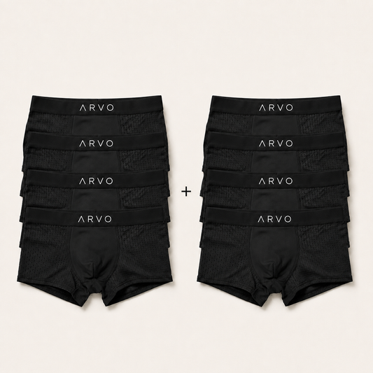 ARVO Everyday Trunks - 5 Pack Black + 5 FREE