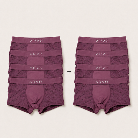 ARVO Everyday Trunks - 5 Pack Burgundy + 5 FREE